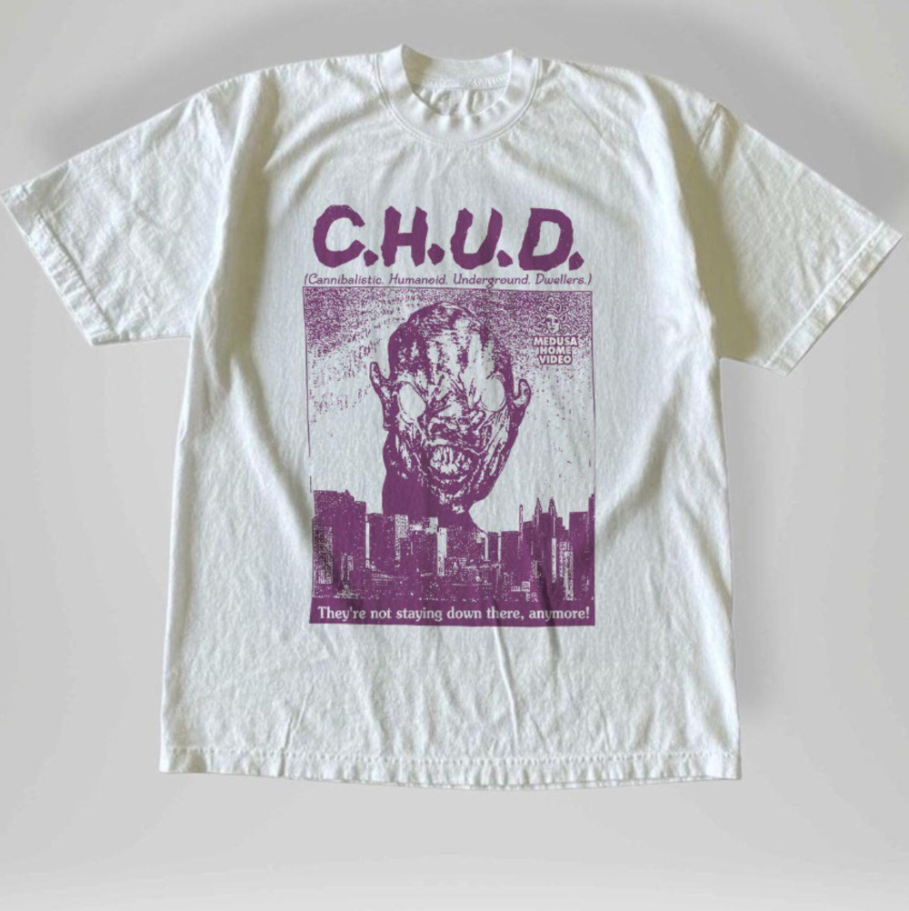 C.H.U.D. Horror Movie T-Shirt Cult Film Graphic Retro 80s Monster VHS Unisex Tee